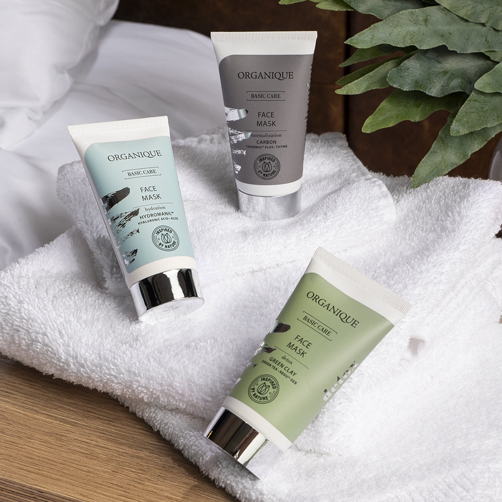 ORGANIQUE Skincare Set BEAUTY ROUTINE| Face Gel + Tonic + Enzymatic Peeling + 3 Face Masks