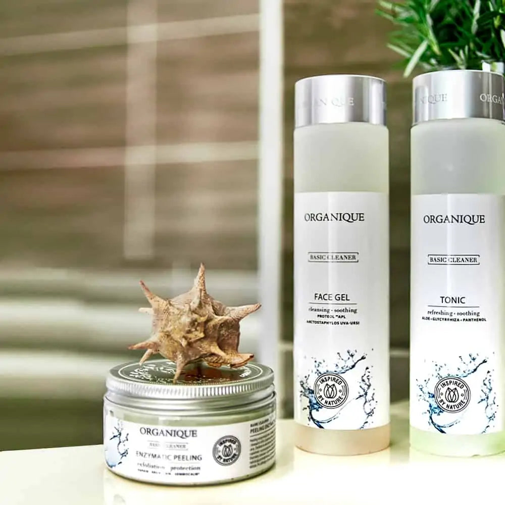 ORGANIQUE Skincare Set CLEANSING ROUTINE| Face Gel + Tonic + Enzymatic Peeling