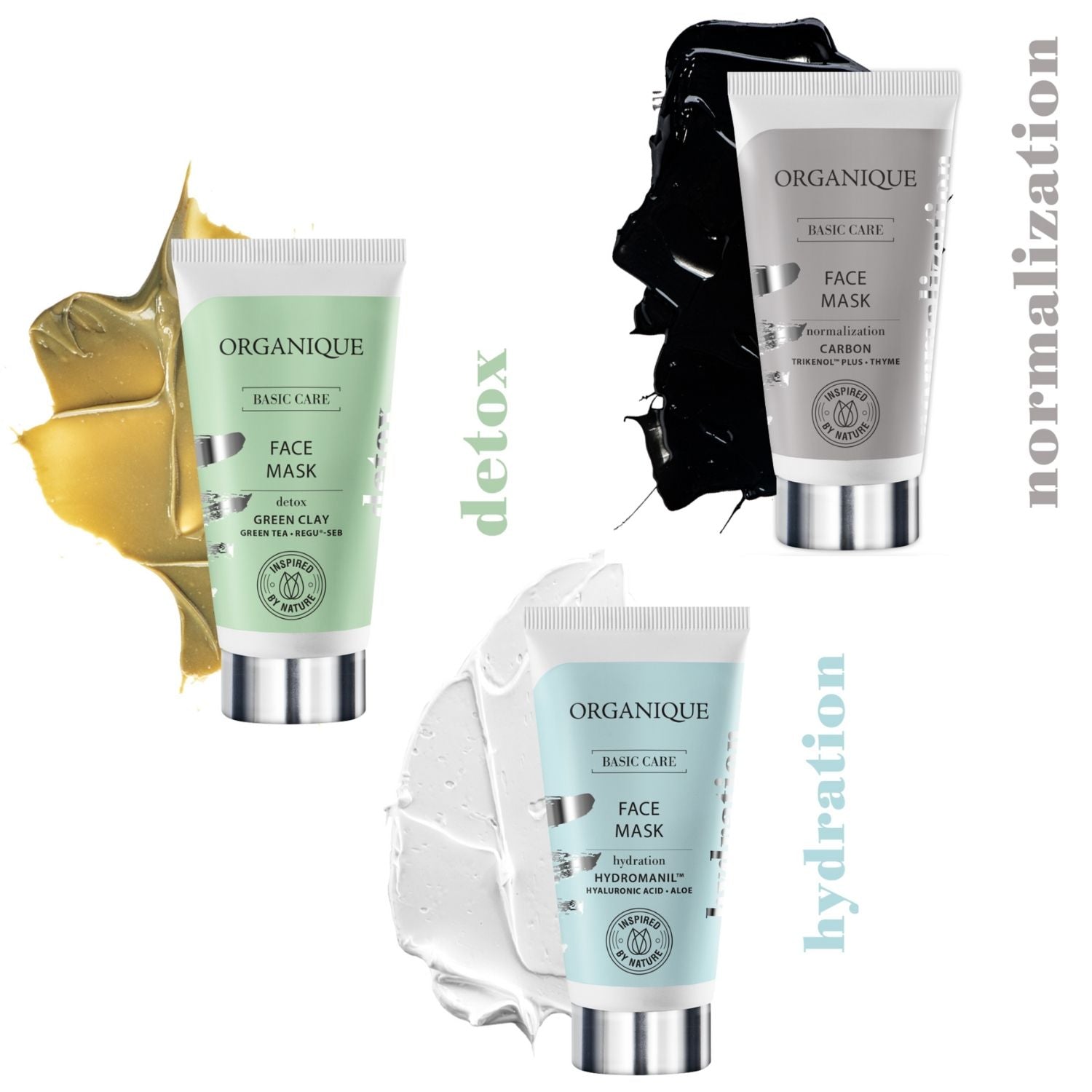 ORGANIQUE Skincare Set BEAUTY ROUTINE| Face Gel + Tonic + Enzymatic Peeling + 3 Face Masks