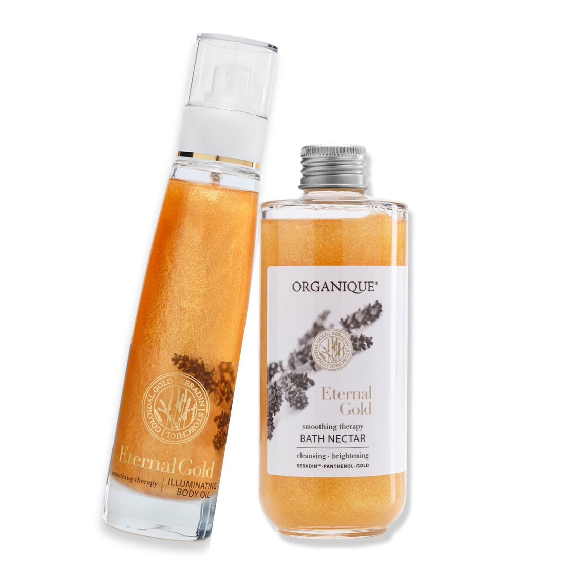 ORGANIQUE Eternal Gold Duo GLOW| Dry Body Oil + Bath Nectar