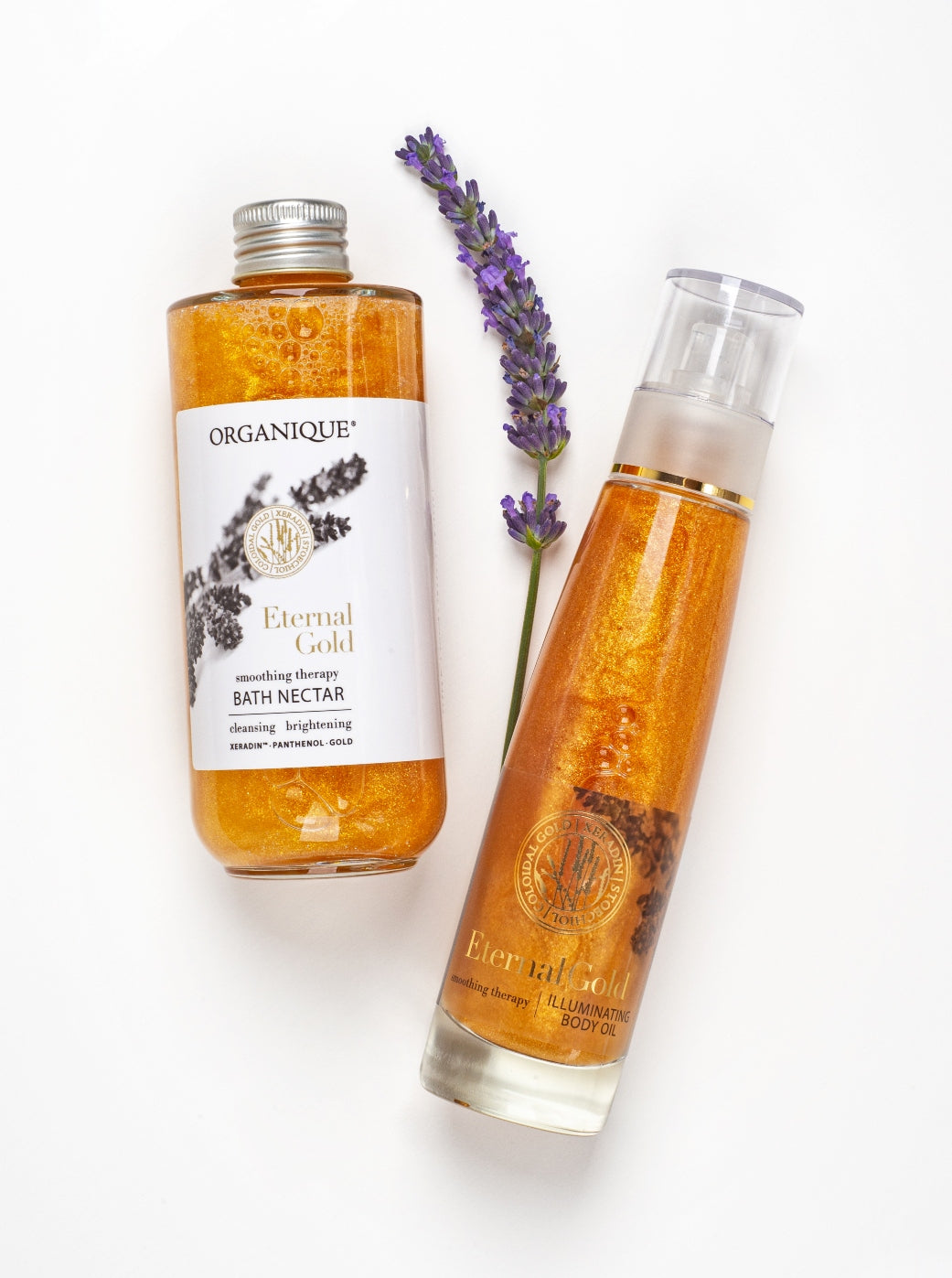 ORGANIQUE Eternal Gold Duo GLOW| Dry Body Oil + Bath Nectar