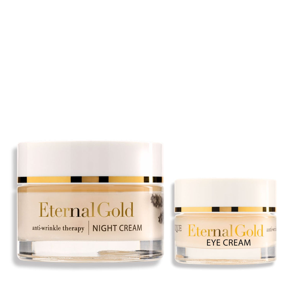 ORGANIQUE Eternal Gold Skincare Duo NIGHT TIME| Night Cream Moisturiser + Anti-Wrinkle Eye Cream